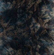 Load image into Gallery viewer, Denim/Charcoal Rex Rabbit Hat with Dyed to Match Fox Fur Trim
