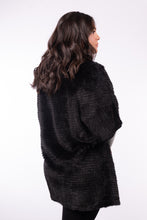 Load image into Gallery viewer, Layered Black Mink Jacket
