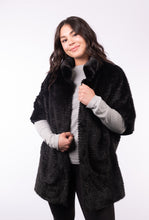 Load image into Gallery viewer, Layered Black Mink Jacket
