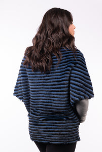 Layered Black Royal Mink Jacket with Black Rex Rabbit