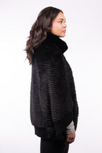 Load image into Gallery viewer, Black Mink Poncho with Cashmere Lining
