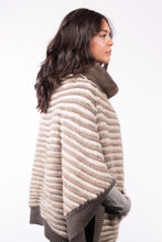 Load image into Gallery viewer, Natural Silver/Pearl Mink Poncho with Cashmere Lining
