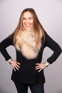 Amber Gold Fox Fur Collar