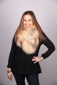 Amber Gold Fox Fur Collar