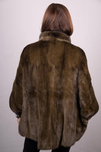 Load image into Gallery viewer, Olive Cross Mink Jacket
