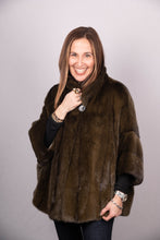 Load image into Gallery viewer, Olive Cross Mink Jacket
