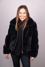 Load image into Gallery viewer, Midnight Navy Mink Jacket
