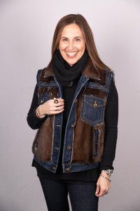 Mahogany Mink/Denim Vest