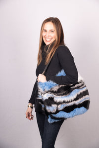 Black/Sky Blue/Indigo Fox Handbag