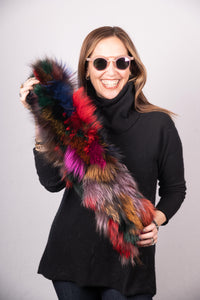 Multicolor Fox Fur Collar