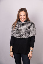 Load image into Gallery viewer, Rex Rabbit Cowl Neck - Chinchilla
