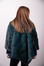 Load image into Gallery viewer, Teal Mink Poncho
