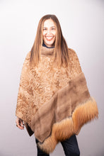 Load image into Gallery viewer, Camel Swakara Lamb/Mink/Fox Cape
