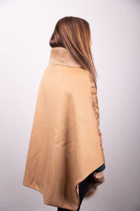 Camel Swakara Lamb/Mink/Fox Cape